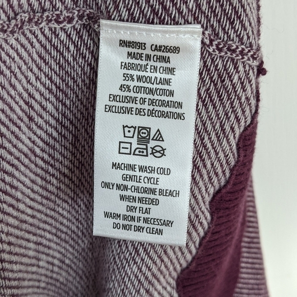 Robert Graham 1/4 zip burgundy striped sweater rainbow stand collar XXL - Picture 9 of 11